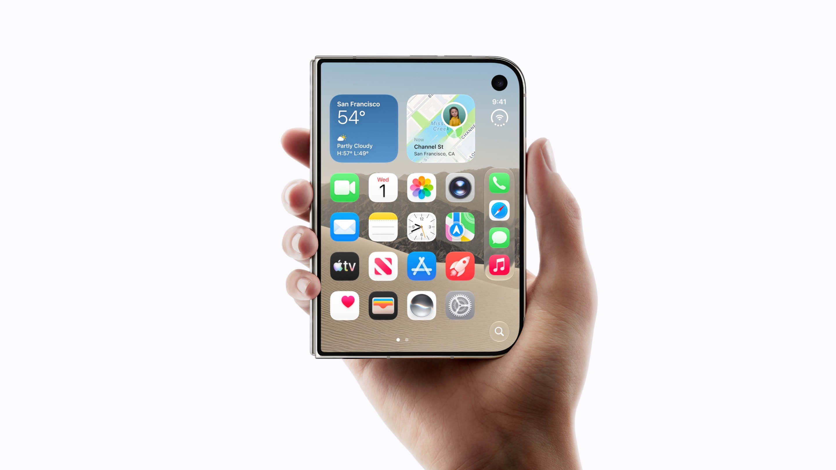 iPhone Duo tek elde, kapalı hâlde